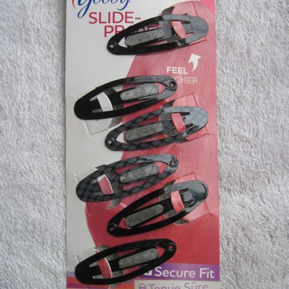 6 Goody Stay Put Slide Proof Hair Snap Clips Secure Hold Fit Black Blonde Brown - Picture 6 of 14